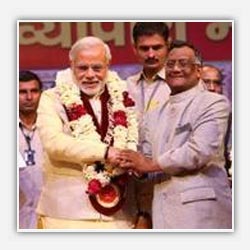 Shri Narendra Modi with Shri B.C. Bhartiaji